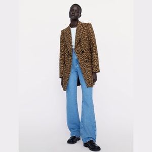 Zara Leopard Print Blazer / Coat | Size: XS